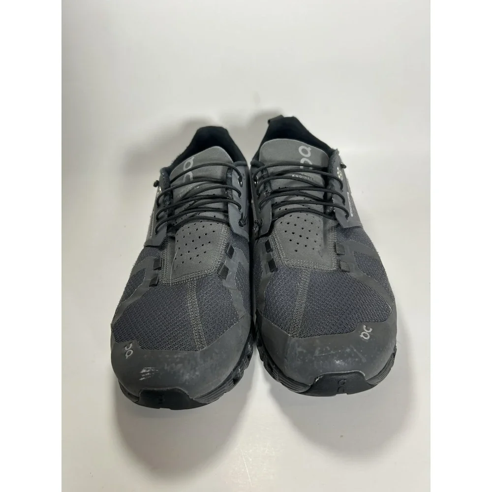 On Cloud 5 Waterproof Running Shoes Mens 9.5 Grey Black Swiss